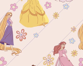 Disney Pastel Princess 80524 A62028 Pink - Priced by the half yard