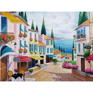 Camelot Dotz Diamond Painting Kit - Quaint Cobblestone 212300905 - Full Drill - Intermediate - Sold by the Kit