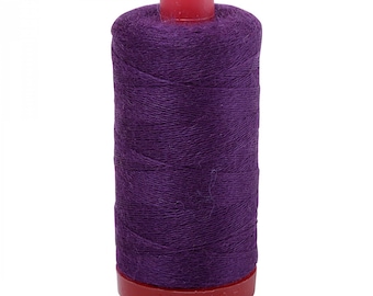 Aurifil 12wt Wool Thread - Wool Lana Acrylic/Wool Embroidery & Quilting Thread 12 wt - 50% wool - Purple 8551