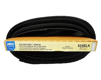 Decovil Sew-In - Pellon 524 - Black - Rigid Nonwoven Interfacing - Priced by the half yard, 17 inch wide -