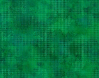 Dit Dot Evolution Fabric  1DDE 26 Emerald Jungle Green - Marble Fabric - In the Beginning Fabric  - Priced by the 1/2 yard