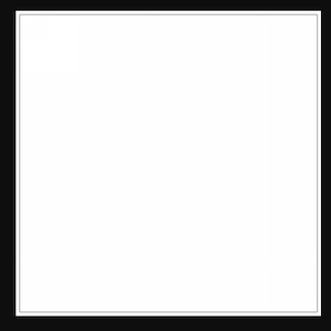 May include: A white square with a thin black border.
