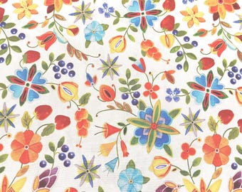 Woodland Delight 32006 #3 White - Shawl Dancers Collection by Ojibwe Daniel Ramirez - From Elizabeth's Studio -  Priced by the half yard