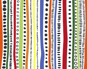 Belle & Blue - D15 B - Freckle and Lolllie - Dotted Color Stripe - Priced by the half yard