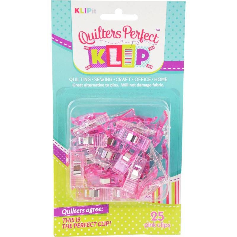 Pack of 25 KLIPit Quilt Binding Clips with Simple Seam(tm)