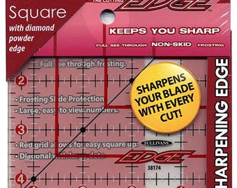 Cutting Edge Ruler #174 - 4.5 Inch Frosted Square - Sullivan - sold by the each