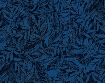 Midnight Moss 3368 003 - Jinny Beyer for RJR Fabrics - Dark Blue -  Priced by the half yard