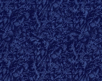 Fairy Frost Fabric - CM 0376 Indigo Blue - Pearlized Metallic Fabric - Michael Miller - Priced by the 1/2 Yard