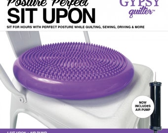 The Quilter Sewing Sit Upon - Sit Upon Rubber Cushion with Air Pump - TGQ 206 - Purple - Sold by the each