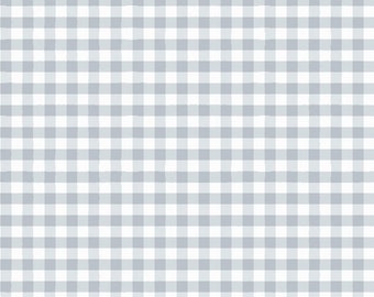 Wilmington Prints - Blush Garden - Lisa Audit - 17780 199 Soft Gray Gingham Plaid  - Priced by the half yard