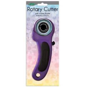 Sullivan 45mm Rotary Cutter - 45mm Blade - Right or Left Hand use - sold by the each - Blade included - Purple Handle