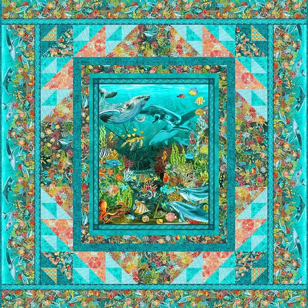 Ocean Quilt Panel Etsy