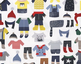 Bundle Me Up by Wee Gallery - Winter Wear Dear Stella WG 532 White - Priced by the Half yard