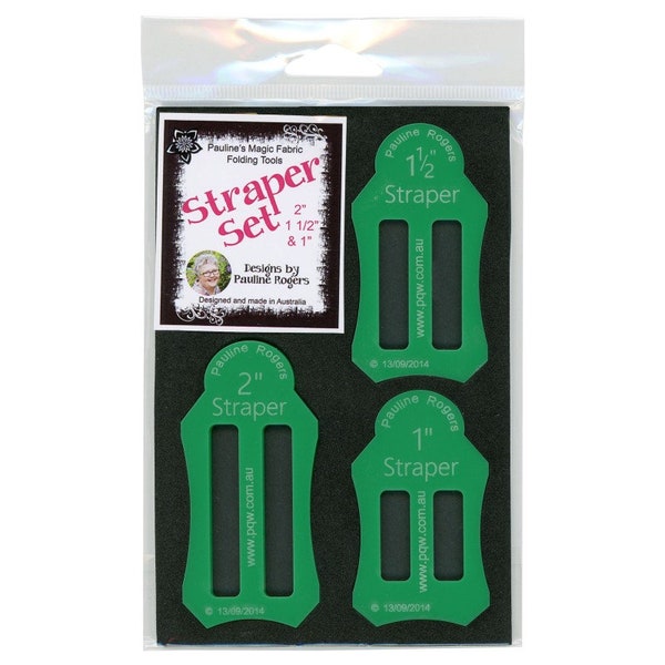 Pauline's Quilters World Bag Strap Tool - Straper Green Set of 3