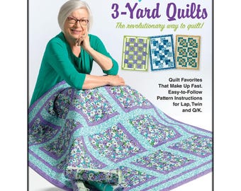 Pretty Darn Quick 3-Yard Quilt Book by Donna Robertson & Fran Morgan - Illustrations FCA031940 Softcover - Color - 8 Patterns