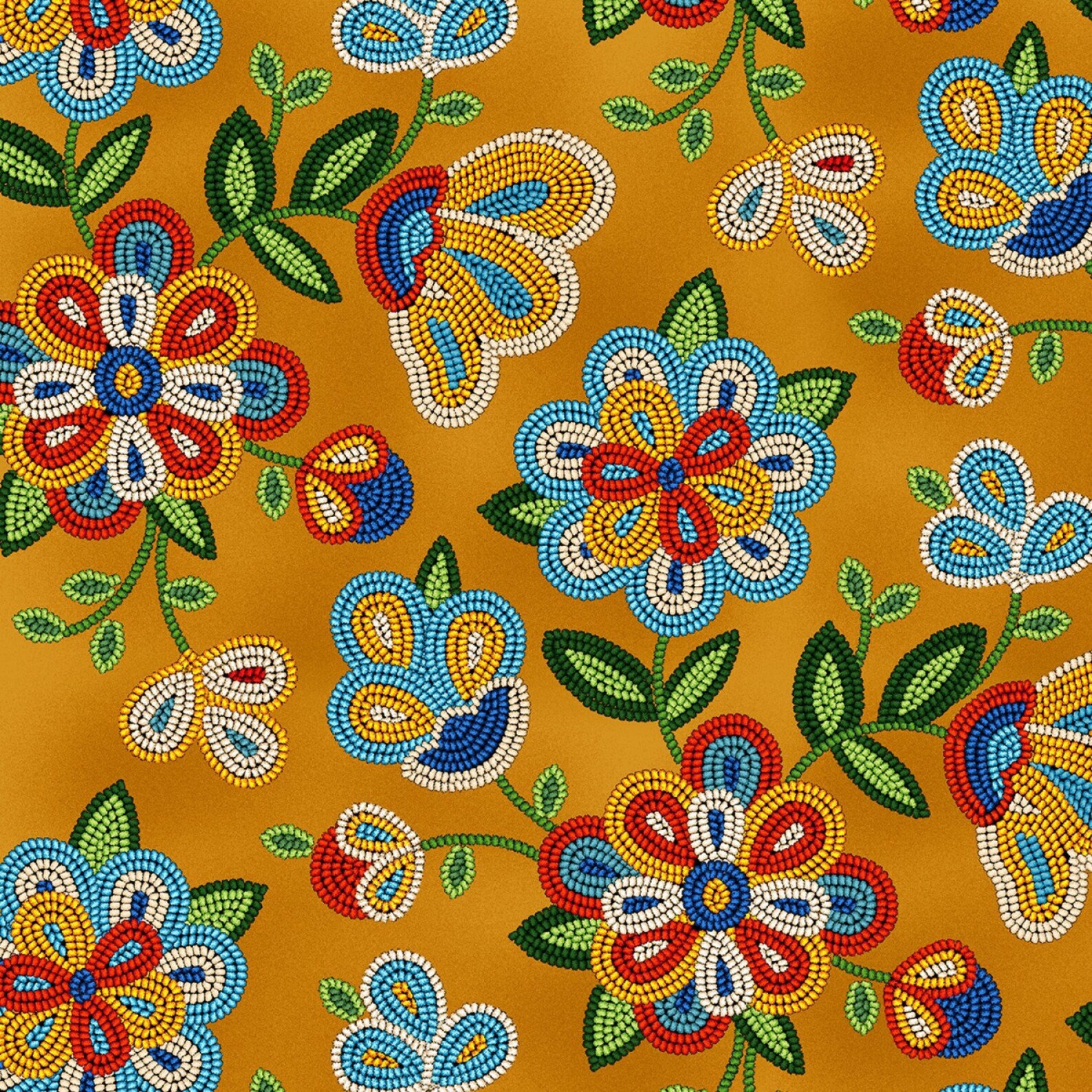 Beaded Floral Fabric Tucson Collection Elizabeth Studio Etsy