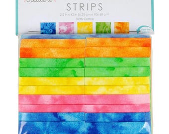 Create It Strip Set - Pastel Solids - 20 Assorted Fabric Strips 2.5 inch x 42 inch
