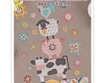 Farmyard Friends x-Stitch Pattern Designed by Lori Holt for Its Sew Emma - ISE 4099 - Sold by the each - Pattern Only