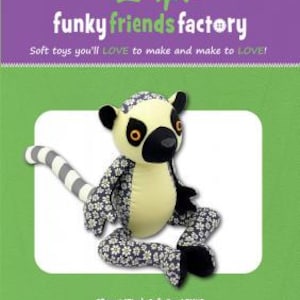 Lemur Stuffed Toy Pattern - Funky Friends Factory designed by Pauline - 2724 - DIY Pattern