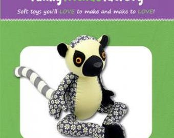 Lemur Stuffed Toy Pattern - Funky Friends Factory designed by Pauline - 2724 - DIY Pattern