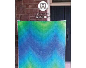 Gelato Ombre Quilt Pattern - Mirror Image Ombre One Fabric Design - Multiple Size options - Rachel Rossi - DIY Project - Instructions only