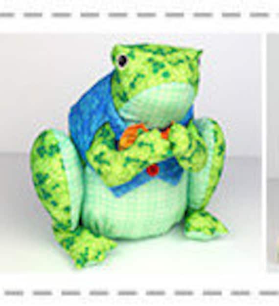 Frog Pillow Stuffables Sew & Go, Quilting Treasures 26388 Sold by