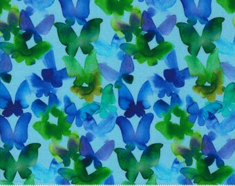 Playgrounds  Kaleidoscope Butterfly Wings - Aqua 2268 12 - Amarilys Henderson for Moda Fabrics - Priced by the half yard