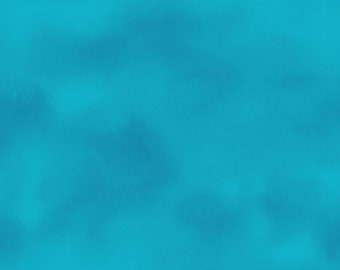 QuiltLandia MAS 9206-B Turquoise Blue by Kathleen Deggendorfer - Blue Solid Marbled Fabric Maywood Studio - Priced by the half yard