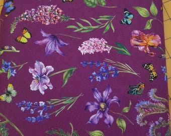 Deborah’s Garden DP 25594 Magenta - Northcott Fabric - Priced by the Half Yard