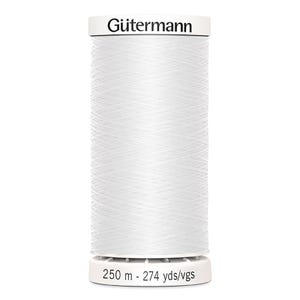 May include: A white spool of Gutermann thread with 250 meters or 274 yards of thread.