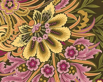 Plume 3022 048 Hunter Green - Flower Festival  Benartex Fabrics - Priced by the Half Yard