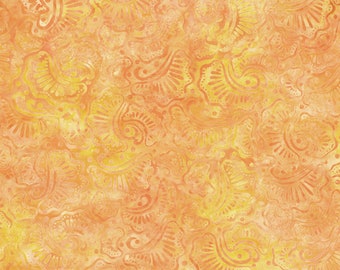 Wilmington Batiks - Wavy Fan - 22190 855  Orange Yellow  - Priced by the half yard