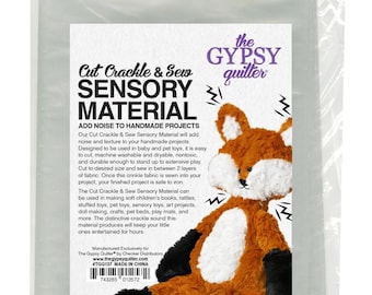Cut Crackle and Sew Sensory Material - TGQ - 36 x 48 inch clear piece - one per package