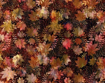 Falling Leaves 2FLS 1 Packed Leaves -  In The Beginning by Jason Yenter - Priced by the 1/2 yard