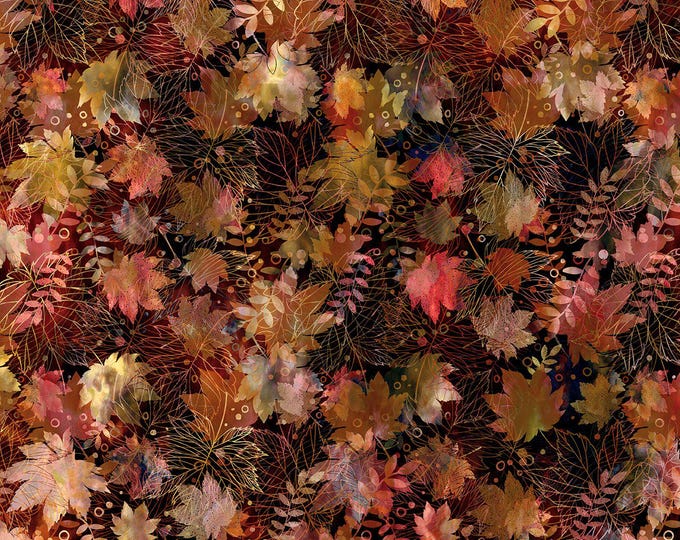 Featured listing image: Falling Leaves 2FLS 1 Packed Leaves -  In The Beginning by Jason Yenter - Priced by the 1/2 yard