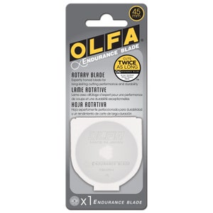 Olfa Endurance Rotary Cutter Blade - High Quality Blade - Replacement Blade Choose 45mm or  60mm  - single pack, or 2-pack with storage case