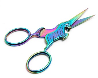 Unicorn Scissors, Rainbow Embroidery Scissors, Sewing Quilting Scissors Tacony - 4-inch scissors - sold by the each