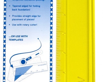 Add A-Quarter Ruler Plus Foundation Piecing, Quilting Ruler, Template Edge Ruler - CM Designs, Carolyn McCormick - 12in Plus CM12PLUS
