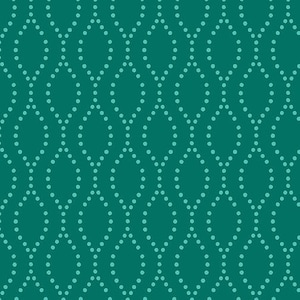 Ogee Dot 13089 85 Teal - Cherry Guidry for Benartex Fabrics - Priced by the Half Yard