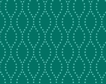 Ogee Dot 13089 85 Teal - Cherry Guidry for Benartex Fabrics - Priced by the Half Yard