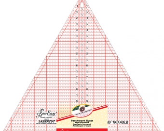 60-degree Triangle Ruler - 60-degree ruler - by Tacony Sew Easy - 12-Inch Acrylic  4173