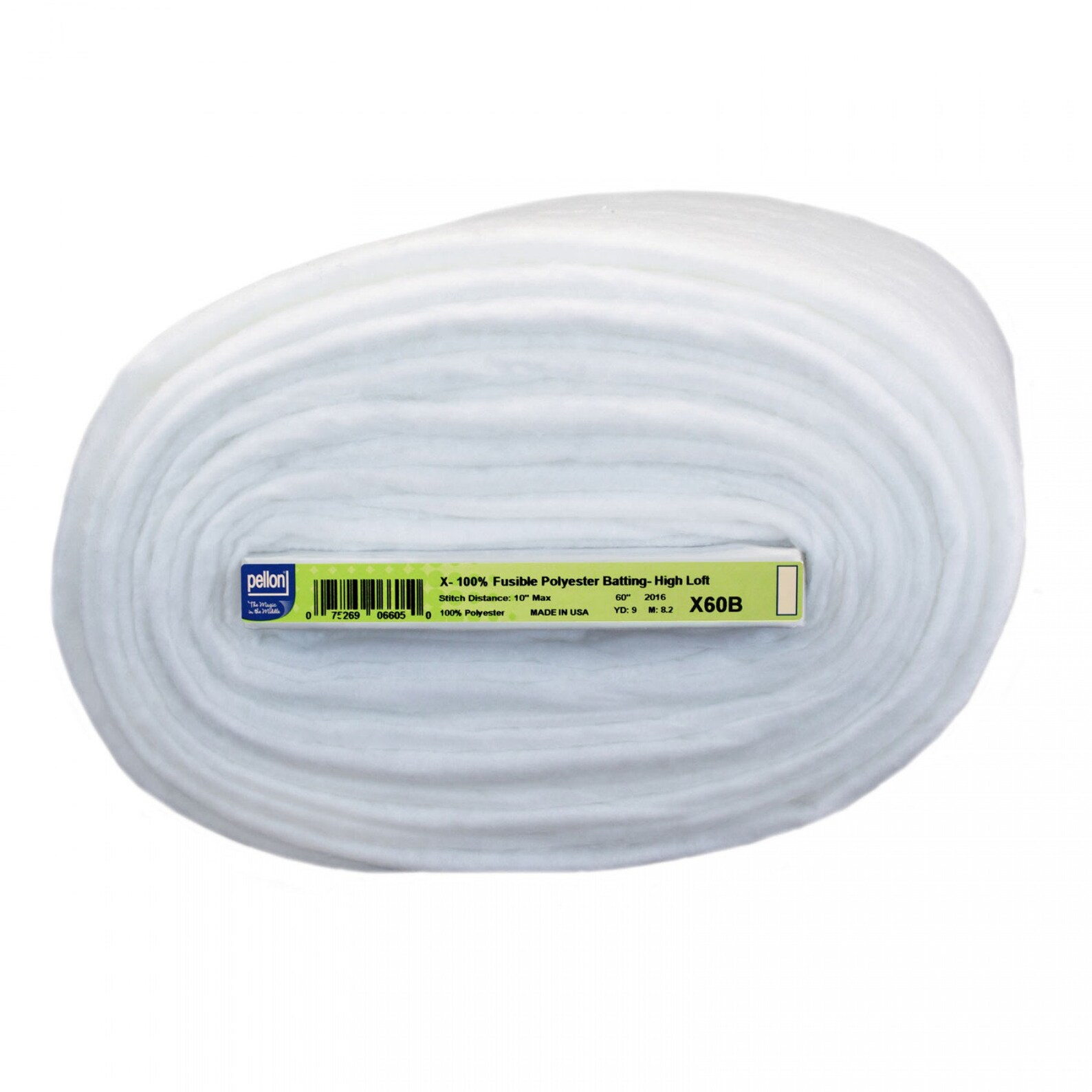 Pellon Quilter's Touch High Loft Fusible Polyester Batting 60 White
