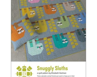 Snuggly Sloths Pattern - Elizabeth Hartman - Variable Size, Quilt Pattern
