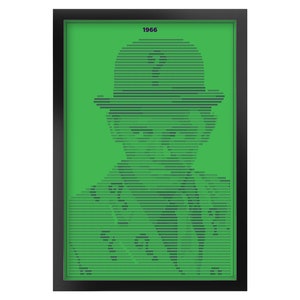 Riddler (1966) Inspired Question Mark Typography Print