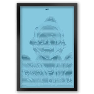 Mr. Freeze (1997) Inspired &quot;0&quot; Typography Print