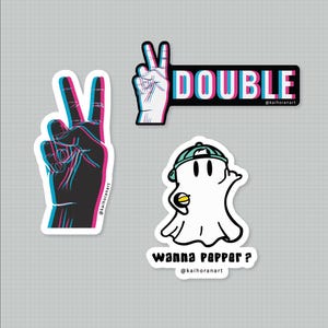 Volleyball Sticker Pack – Wanna Pepper + Doubles Stickers | Cute Funny Ref Call Decals for Players, Water Bottles & Planners