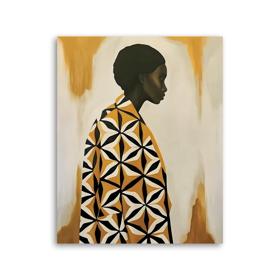Geometric Woman Portrait Print, Modern Minimalist Art (digital Download ...