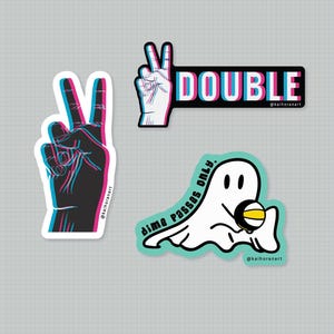 Dime Passes Volleyball Sticker Pack – Clean Pass + Doubles Stickers | Cute Volleyball Player Sticker Bundle