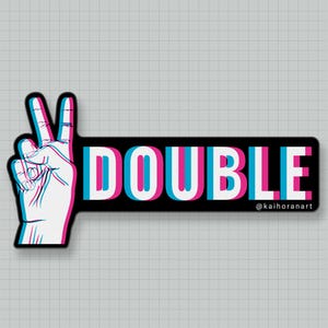 Volleyball Sticker - Double Call 2 | Sports Water Bottle Sticker | Team Gift | Trippy Volleyball Decal | Athlete Planner Sticker