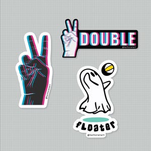 Floater Volleyball Sticker Pack – Float Serve + Doubles Ref Call Stickers | Funny Volleyball Gifts for Athletes & Teammates